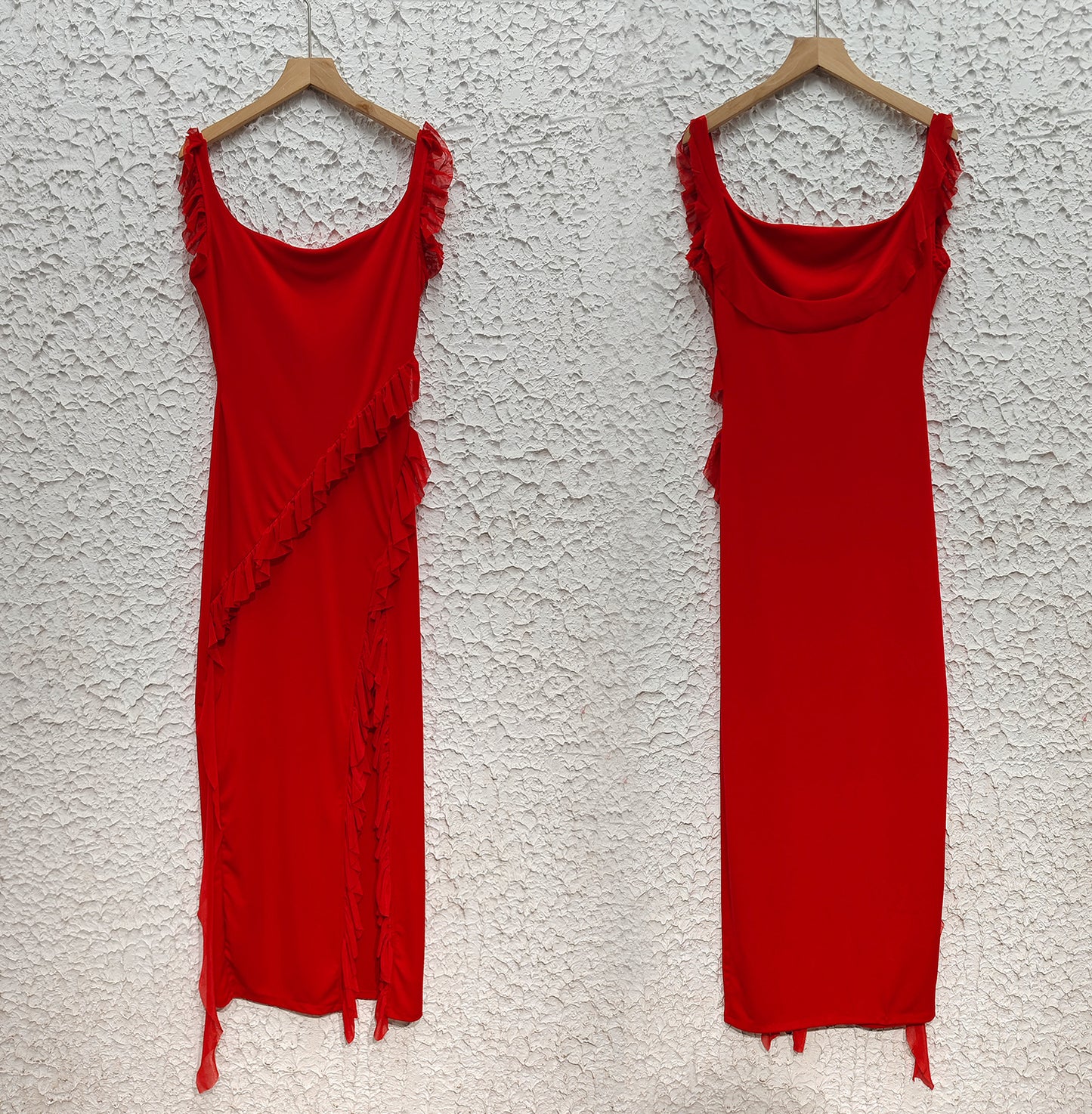 Strap Wooden Ear Dress | Split Print Sundress | noémi