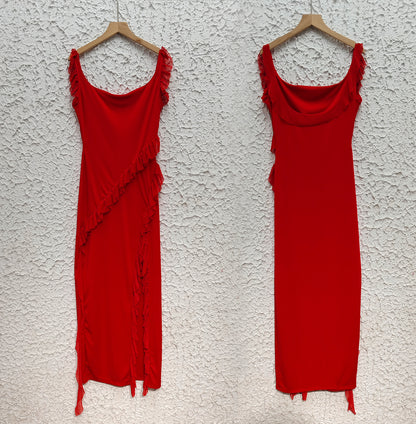 Strap Wooden Ear Dress | Split Print Sundress | noémi