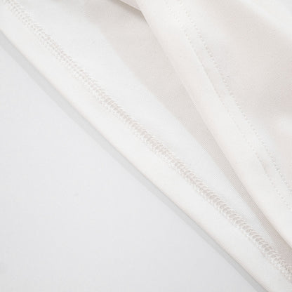 One Shoulder Cutout Top with Gold Ring | White Slim Fit Summer Tank | noémi
