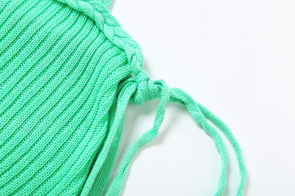 Womens Knit Cutout Dress | V Neck Side Split | noémi