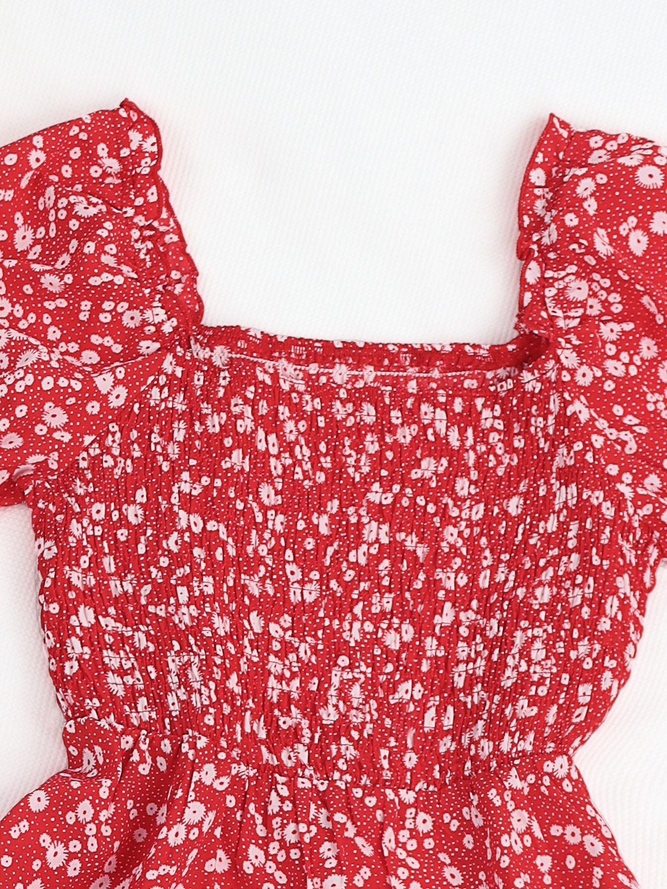 Womens Bubble Sleeve Romper | Square Neck, Backless, Elastic Waist Jumpsuit | noémi