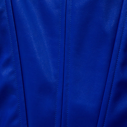 Womens Faux Leather Corset Top | Strapless Bustier, Zipper Back, Shaping Fit | noémi