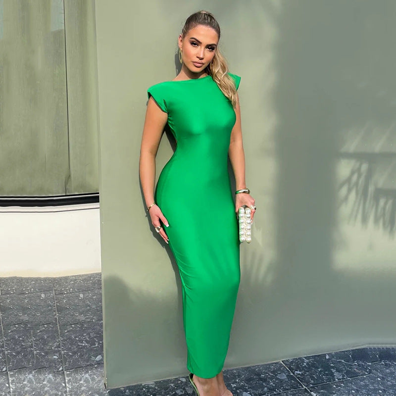 Womens Tight Backless Cutout Maxi Dress | Hipster Waist Dress | noémi