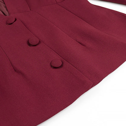 V Neck Blazer Top Long Pants Set | noémi