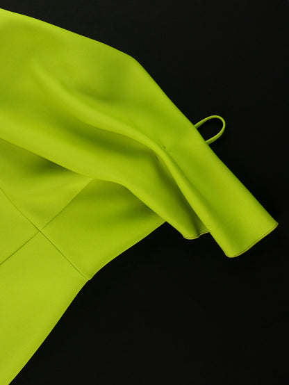 Solid Color Sling Dress with Layered Skirt | High Waist Slim Fit | noémi