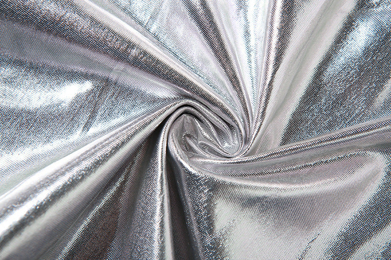 Womens Metallic Tube Top Sheath Dress | Backless Slim Fit Mini | noémi