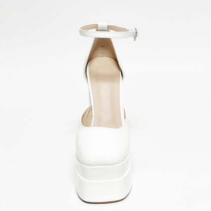 Platform Heels for Women | Ultra High Block Heels with Ankle Strap | noémi