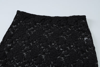 Lace Strap Cutout Dress with Mid Waist Detailing | noémi