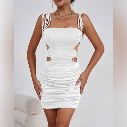 Womens Lace Up Bodycon Mini Dress | Sleeveless | noémi