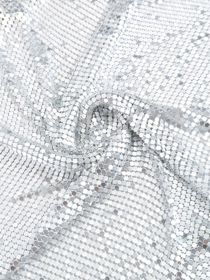Silver Sequin Model