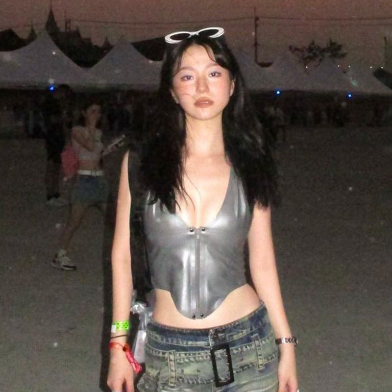 Womens Halter Lace Up Camisole Backless Top | noémi