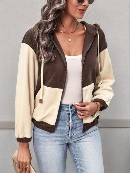 Womens Fleece Hoodie | Soft Zipper Cardigan Jacket | noémi