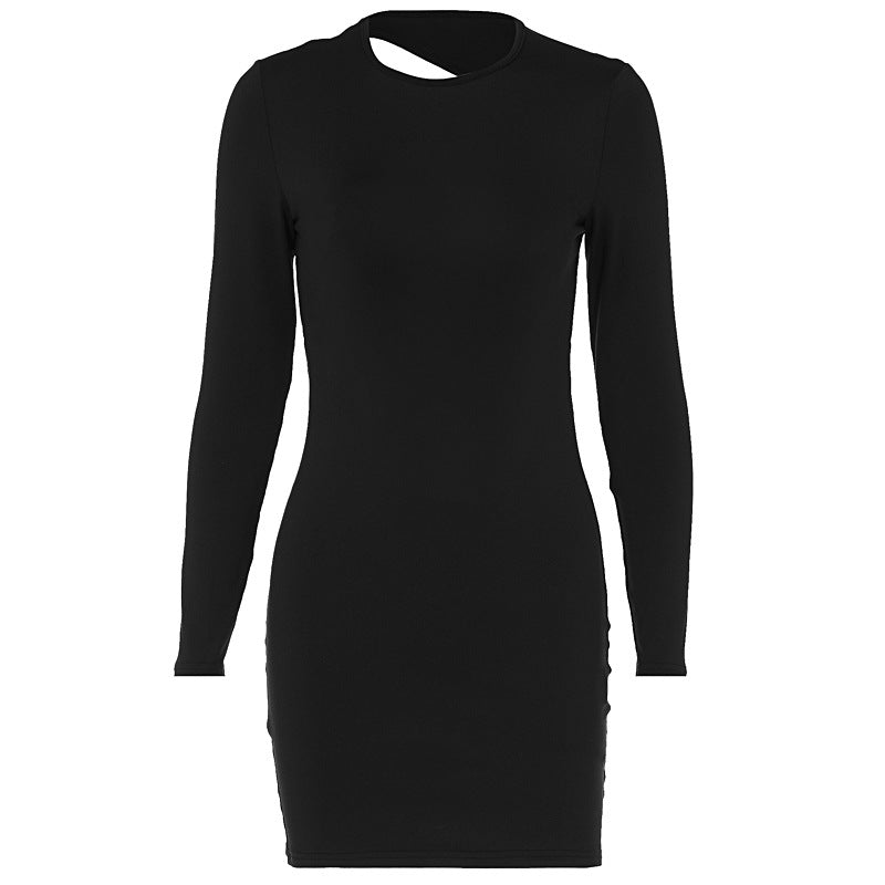 Slim Fit Backless Dress | Round Neck Hip Hugging | noémi