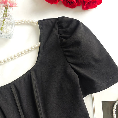 Structured Square Neck Corset Style Top with Boning Detail for Women | noémi