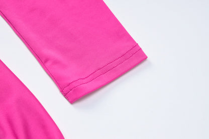 V Neck Long Sleeve Pleated Solid Dress | noémi