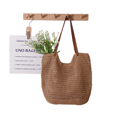 Cotton Thread Concave Bag Coffee Zipper