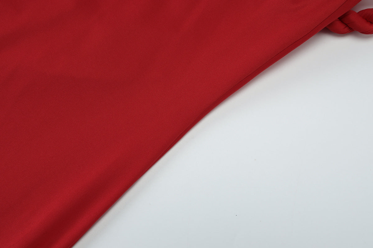 Backless One Shoulder Pleated Mini Dress | Twist Detail, Hip Hugging Fit | noémi