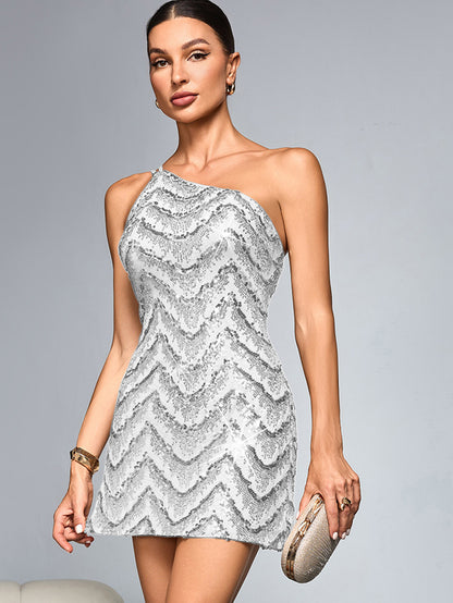 Women Sequin Sling Mini Dress | noémi