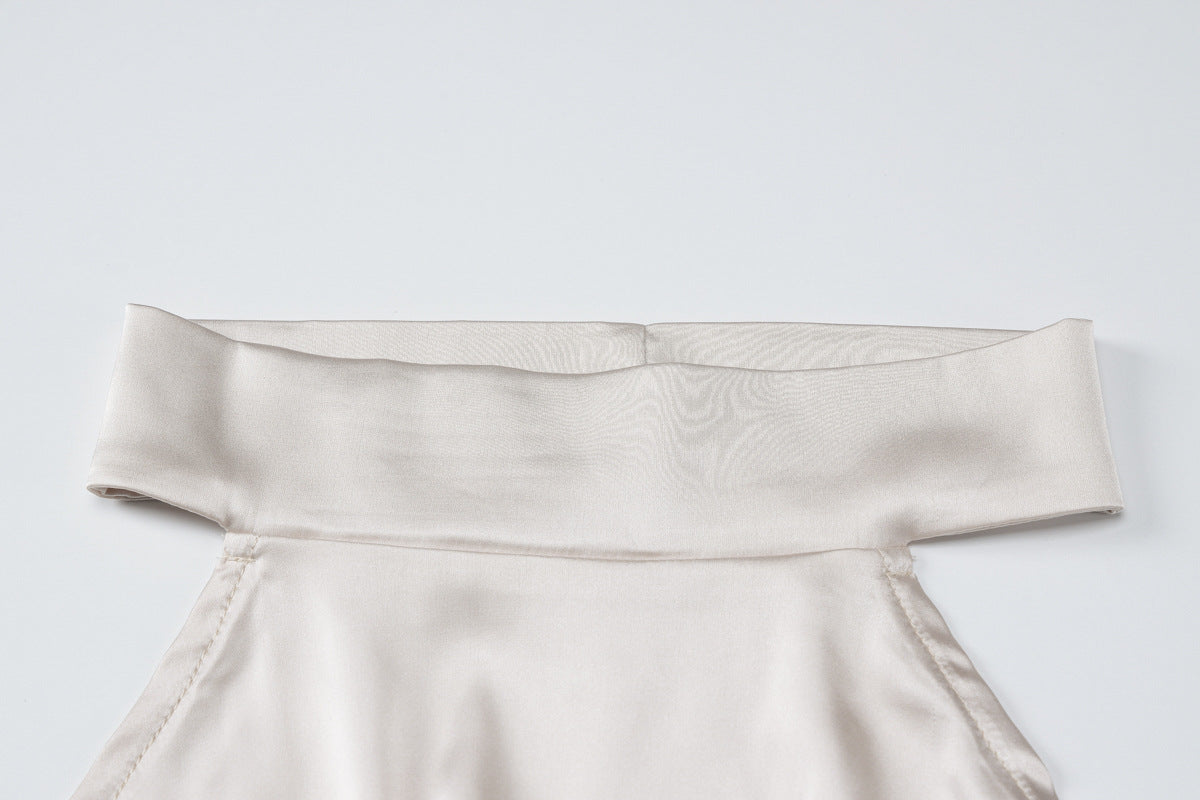 Satin Halter Dress | Sleeveless Backless Mini Dress | noémi