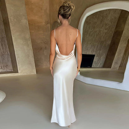 Backless Slip Dress | Slim Fit with Side Split | noémi