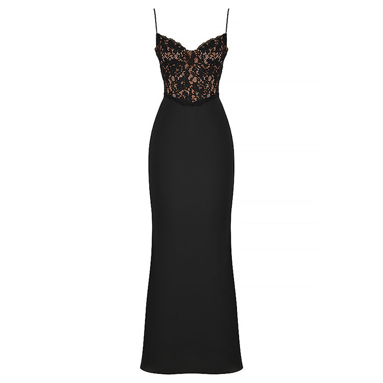 Womens Lace High Waist Fishtail Dress | noémi