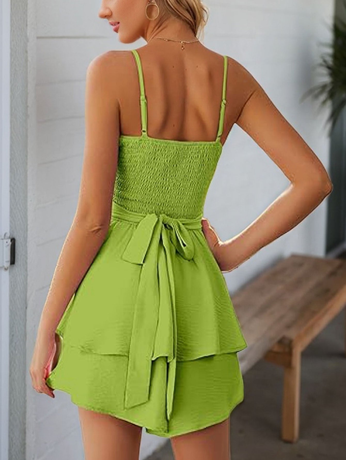 Womens Dress | V Neck Slim Strap Vest Dress  | noémi