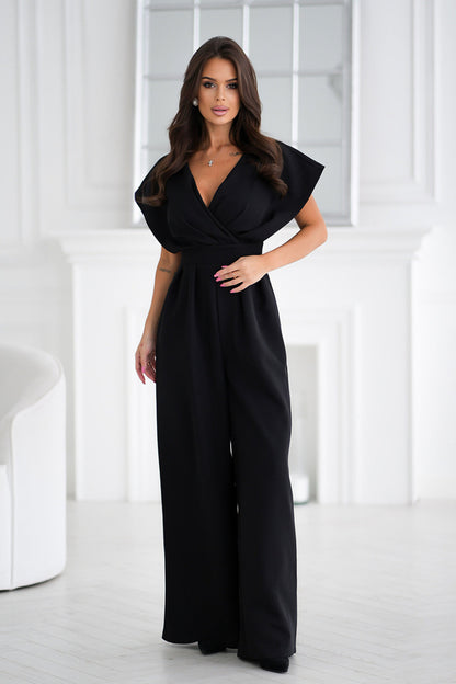 Summer Jumpsuit | VNeck, Fitted Waist, Solid Color OnePiece Trousers | noémi