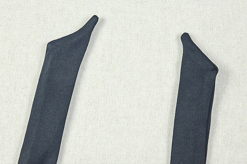 Womens Waist Slimming V Neck Pleated Draped Wrap Dress | noémi