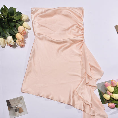 Backless Cutout Bodycon Dress | Strapless Hollow Chest Wrap One Step Midi | noémi