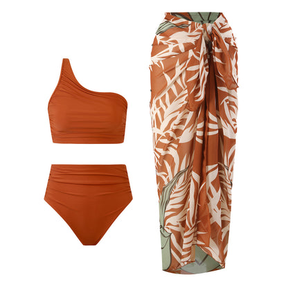 High Waist Bikini Swimsuit for Women | One Shoulder Split Swimwear | noémi