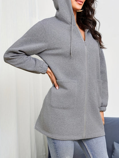 Half Zip Hoodie | Oversized Fleece Sweatshirt for Women | Casual Layer with Pockets Hood | noémi