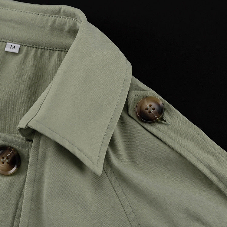 Womens Cropped Trench Coat Set | Chic Button Up Jacket & Mini Skirt Co ord | noémi