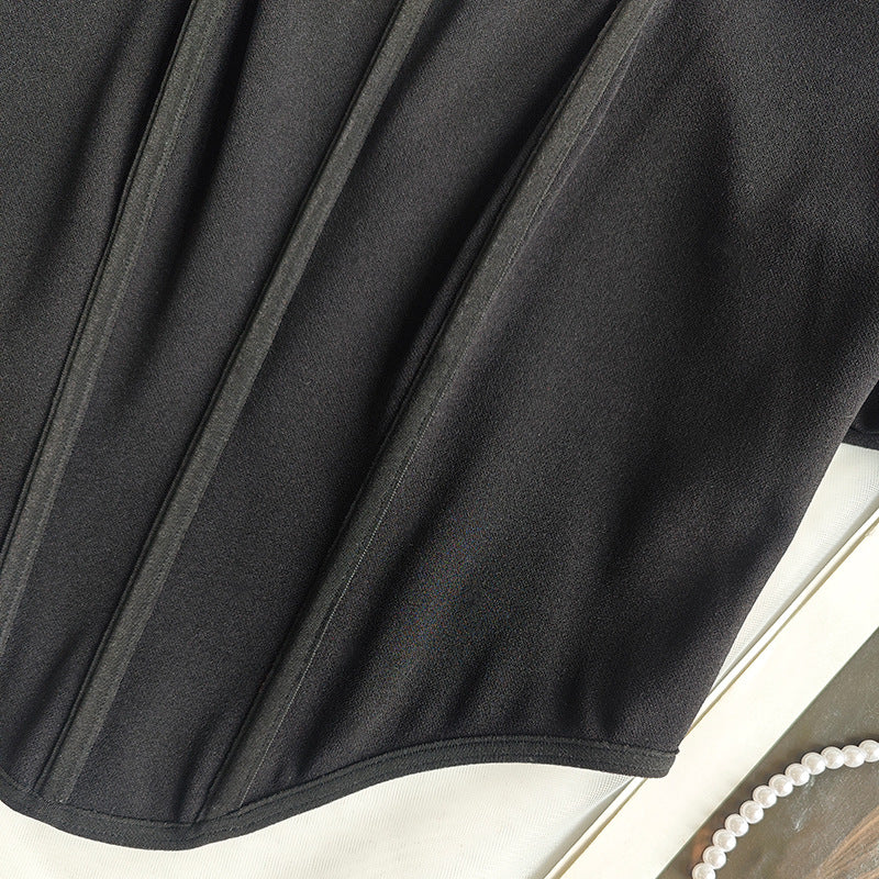 Structured Square Neck Corset Style Top with Boning Detail for Women | noémi