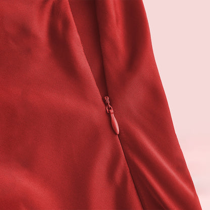 Satin Sling Dress | Hem Waist Contouring Flab Hiding Design | noémi