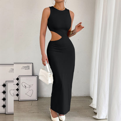 Women Maxi Dress | Sleeveless Cutout Bodycon Slit Dress | noémi