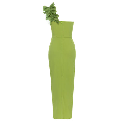 Green One Shoulder Bodycon Dress | noémi
