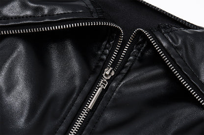 Black Leather Zip Up Mini Skirt | High Waisted Faux Leather Skirt | noémi