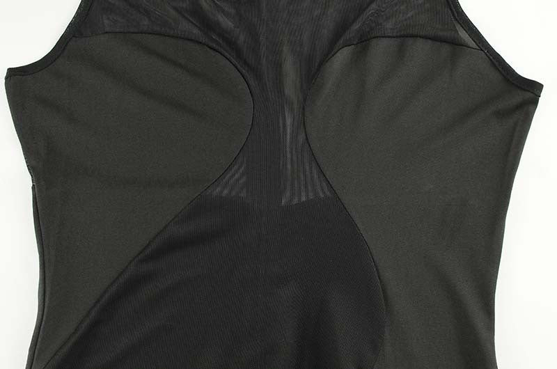 Womens Sleeveless Mesh Stitch Sheath Dress Slim Fit | noémi