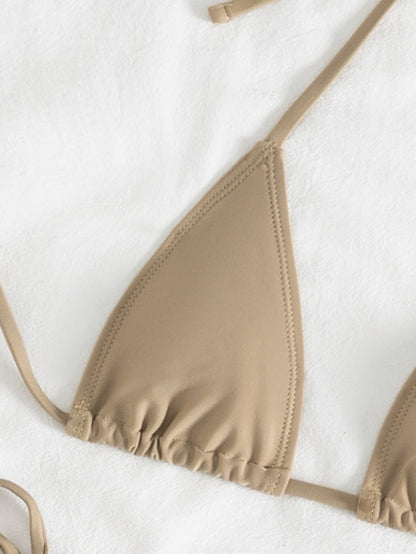 Three Piece Bikini Set with Zipper Detail and Structured Design for Women | noémi