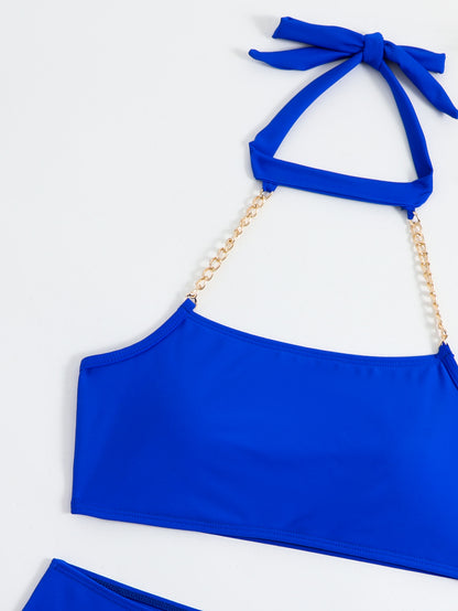 Solid Color Split Design Bikini Swimsuit for Women | noémi