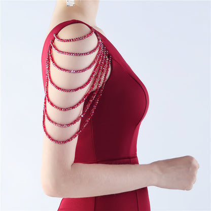 Womens Satin Beaded Dress | noémi