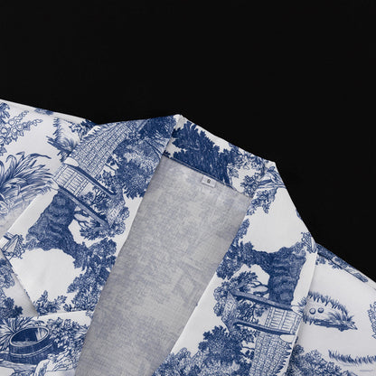 Two Piece Set | Womens Printed Polo Collar Top & Shorts with Lace Up Detail | noémi