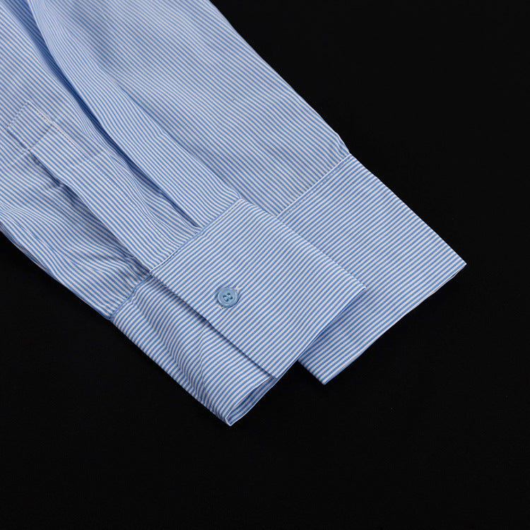 Striped Shirt Set for Women | Loose Collared Cardigan & WidenLeg Trousers | noémi