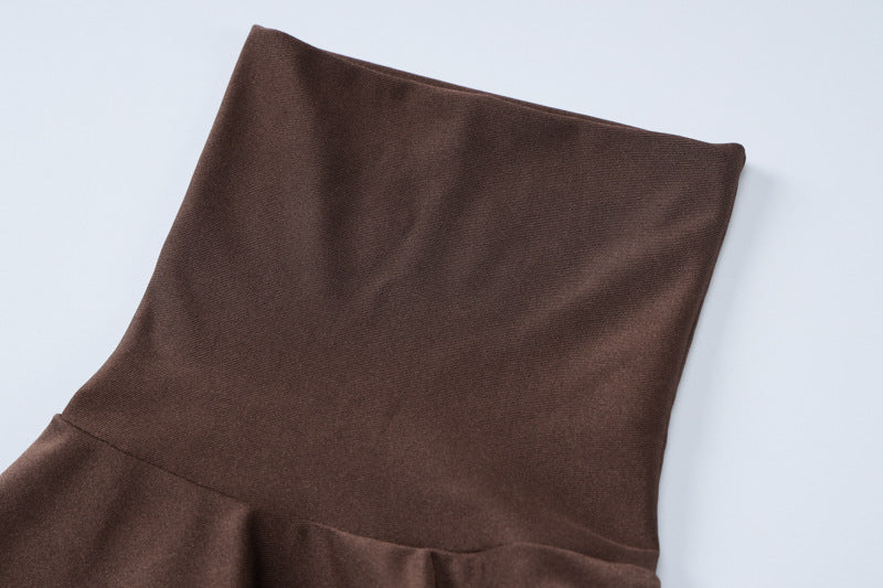 Turtleneck Long Sleeve Lace Up Slim Fit Maxi Dress | noémi