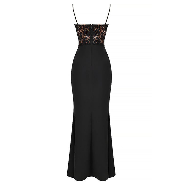 Womens Lace High Waist Fishtail Dress | noémi