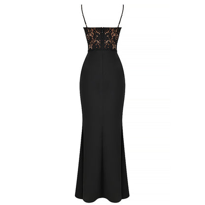 Womens Lace High Waist Fishtail Dress | noémi