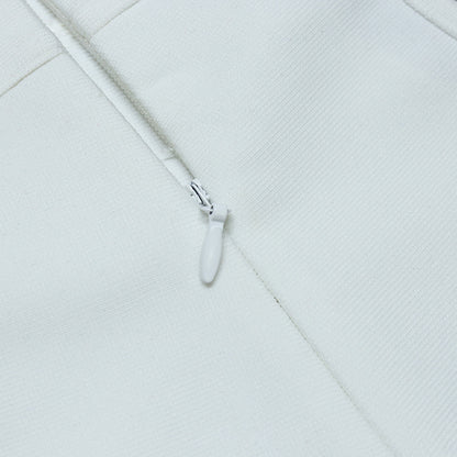 White One Shoulder Cutout Dress with Side Slit | Long Fitted Design for Women | noémi