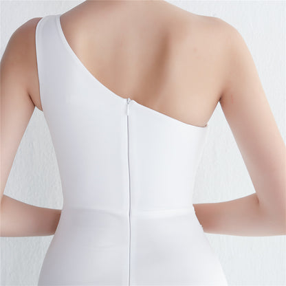 Folding Beaded Fishtail Dress | Slim Fit Toast Long Shoulder | noémi