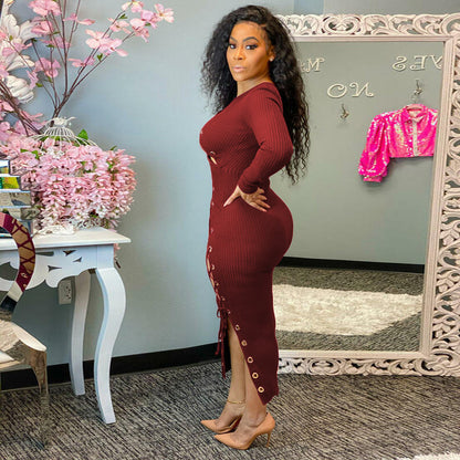 Womens Strappy Cutout Sunken Stripe Bodycon Dress | noémi