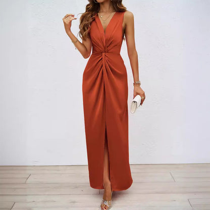 Slim V Neck Sleeveless Sheath Dress | noémi